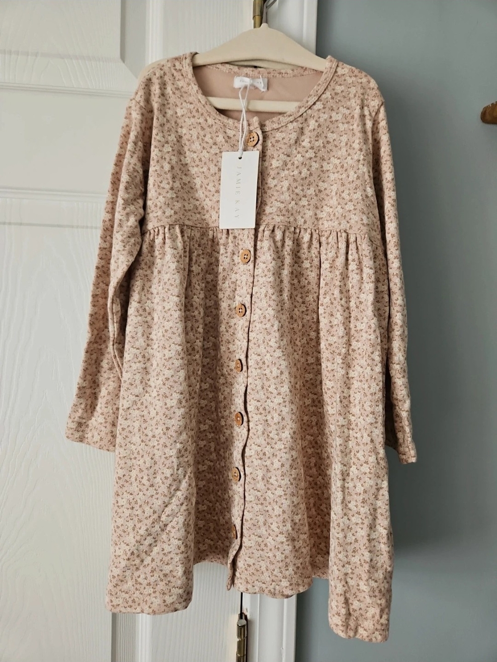 Jamie Kay Beige Floral Button-Front Dress